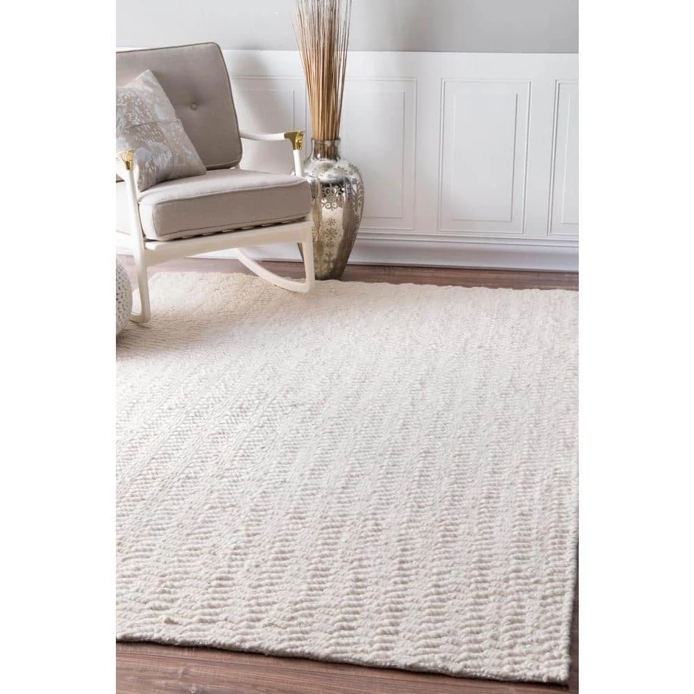 Glendora Chevron Ivory 8 ft. x 10 ft. Area Rug by nuLOOM 2 Glendora Chevron Ivory 8 ft. x 10 ft. Area Rug by nuLOOM - Image 2