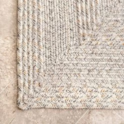 Rowan Braided Texture Ivory 7 ft. 6 in. x 9 ft. 6 in. Indoor/Outdoor Area Rug by nuLOOM -nuLOOM Sales Store ivory nuloom outdoor rugs hjtb01a 76096 44 1000
