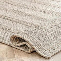 Rowan Braided Texture Ivory 7 ft. 6 in. x 9 ft. 6 in. Indoor/Outdoor Area Rug by nuLOOM -nuLOOM Sales Store ivory nuloom outdoor rugs hjtb01a 76096 66 1000