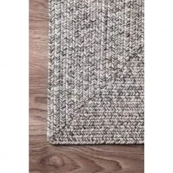 Light Blue 8 in. x 28 in. Oval Stair Treads Braided Lefebvre Indoor/Outdoor by nuLOOM -nuLOOM Sales Store light blue nuloom stair tread covers hjfv01d ost13 4f 1000