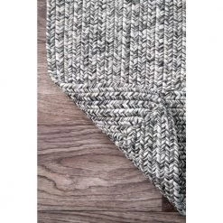 Light Blue 8 in. x 28 in. Oval Stair Treads Braided Lefebvre Indoor/Outdoor by nuLOOM -nuLOOM Sales Store light blue nuloom stair tread covers hjfv01d ost13 66 1000