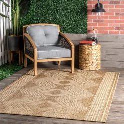 Ranya Tribal Indoor/Outdoor Light Brown 8 ft. x 10 ft. Area Rug by nuLOOM -nuLOOM Sales Store light brown nuloom area rugs gbcb01a 8010 31 1000