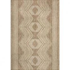 Ranya Tribal Indoor/Outdoor Light Brown 8 ft. x 10 ft. Area Rug by nuLOOM
