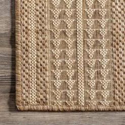 Ranya Tribal Indoor/Outdoor Light Brown 8 ft. x 10 ft. Area Rug by nuLOOM -nuLOOM Sales Store light brown nuloom area rugs gbcb01a 8010 fa 1000