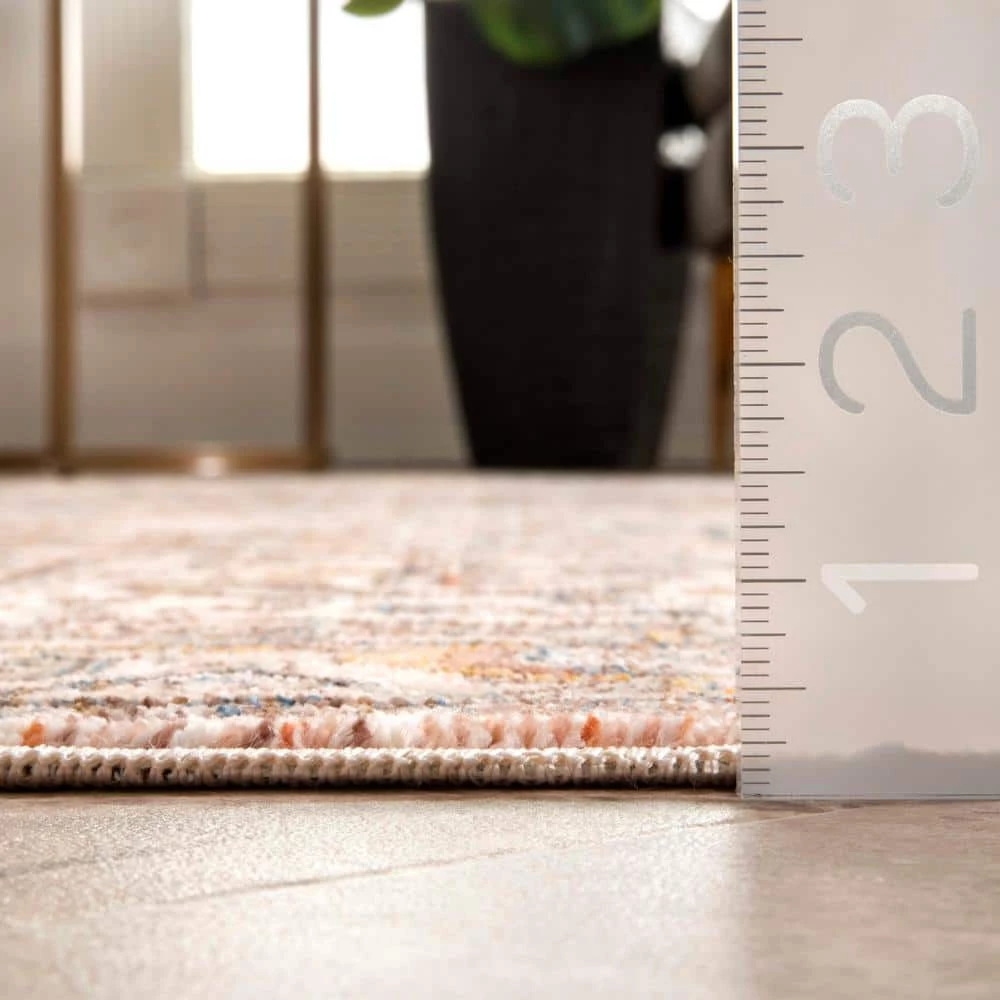 Ehtel Medallion Fringe Light Brown 9 ft. x 12 ft. Area Rug by nuLOOM 7 Ehtel Medallion Fringe Light Brown 9 ft. x 12 ft. Area Rug by nuLOOM - Image 7