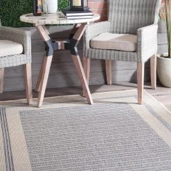 Antonella Coastal Solid & Striped Light Gray 8 ft. x 10 ft. Outdoor Area Rug by nuLOOM 12 Antonella Coastal Solid & Striped Light Gray 8 ft. x 10 ft. Outdoor Area Rug by nuLOOM -nuLOOM Sales Store light gray nuloom outdoor rugs owch01a 8010 40 1000