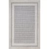 Antonella Coastal Solid & Striped Light Gray 8 ft. x 10 ft. Outdoor Area Rug by nuLOOM