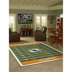 MIAMI DOLPHINS 6X8 HOMEFIELD RUG by MILLIKEN -nuLOOM Sales Store mulitple colors milliken sports rugs imp 524 5008 e1 1000