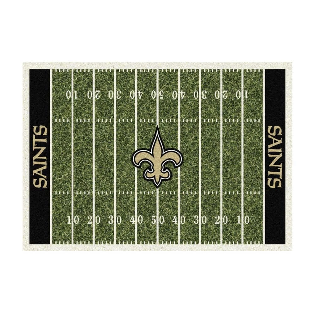 NEW ORLEANS SAINTS 6X8 HOMEFIELD RUG by MILLIKEN 1 NEW ORLEANS SAINTS 6X8 HOMEFIELD RUG by MILLIKEN