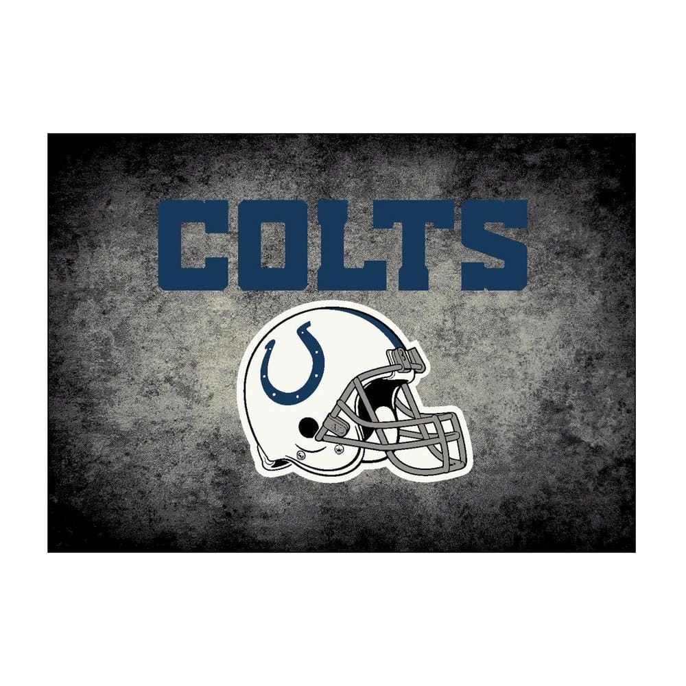 INDIANAPOLIS COLTS 6 ft. X 8 ft. Multi-color distressed rug by MILLIKEN 1 INDIANAPOLIS COLTS 6 ft. X 8 ft. Multi-color distressed rug by MILLIKEN