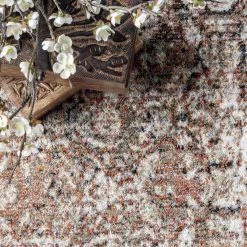 Charvi Distressed Medallion Fringe Multi 10 ft. x 14 ft. Area Rug by nuLOOM -nuLOOM Sales Store multi nuloom area rugs bdsn04a 10014 1f 1000