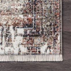 Charvi Distressed Medallion Fringe Multi 10 ft. x 14 ft. Area Rug by nuLOOM -nuLOOM Sales Store multi nuloom area rugs bdsn04a 10014 fa 1000