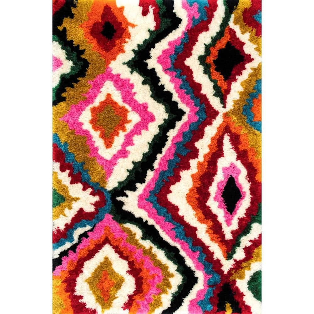 Abbey Carnival Shag Multi 8 ft. x 10 ft. Area Rug by nuLOOM 1 Abbey Carnival Shag Multi 8 ft. x 10 ft. Area Rug by nuLOOM