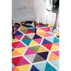 Maris Triangles Multi 8 ft. x 10 ft. Area Rug by nuLOOM -nuLOOM Sales Store multi nuloom area rugs eccr17a 8010 40 1000