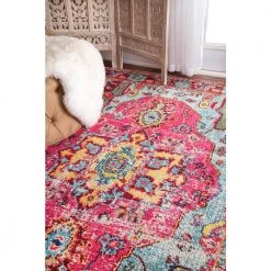 Corbett Vintage Boho Multi 5 ft. x 8 ft. Area Rug by nuLOOM 18 Corbett Vintage Boho Multi 5 ft. x 8 ft. Area Rug by nuLOOM -nuLOOM Sales Store multi nuloom area rugs kkcb11a 53077 1d 1000