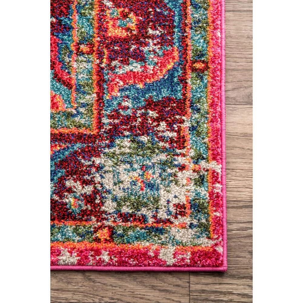 Corbett Vintage Boho Multi 5 ft. x 8 ft. Area Rug by nuLOOM 10 Corbett Vintage Boho Multi 5 ft. x 8 ft. Area Rug by nuLOOM - Image 10
