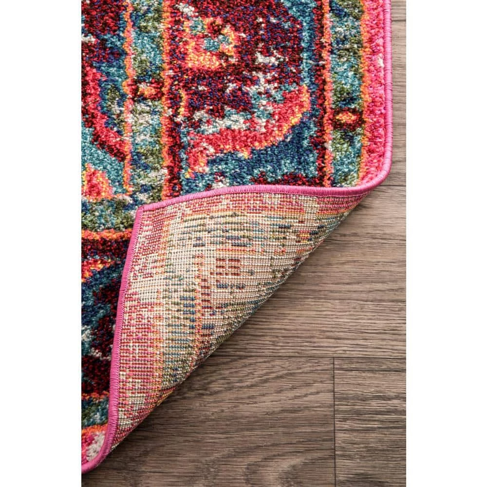 Corbett Vintage Boho Multi 5 ft. x 8 ft. Area Rug by nuLOOM 11 Corbett Vintage Boho Multi 5 ft. x 8 ft. Area Rug by nuLOOM - Image 11