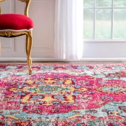 Corbett Vintage Boho Multi 5 ft. x 8 ft. Area Rug by nuLOOM 22 Corbett Vintage Boho Multi 5 ft. x 8 ft. Area Rug by nuLOOM -nuLOOM Sales Store multi nuloom area rugs kkcb11a 53077 4f 1000