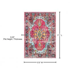 Corbett Vintage Boho Multi 5 ft. x 8 ft. Area Rug by nuLOOM 26 Corbett Vintage Boho Multi 5 ft. x 8 ft. Area Rug by nuLOOM -nuLOOM Sales Store multi nuloom area rugs kkcb11a 53077 76 1000