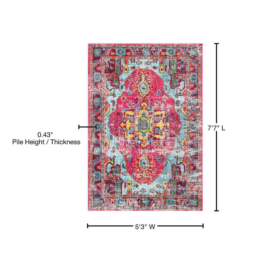 Corbett Vintage Boho Multi 5 ft. x 8 ft. Area Rug by nuLOOM 13 Corbett Vintage Boho Multi 5 ft. x 8 ft. Area Rug by nuLOOM - Image 13