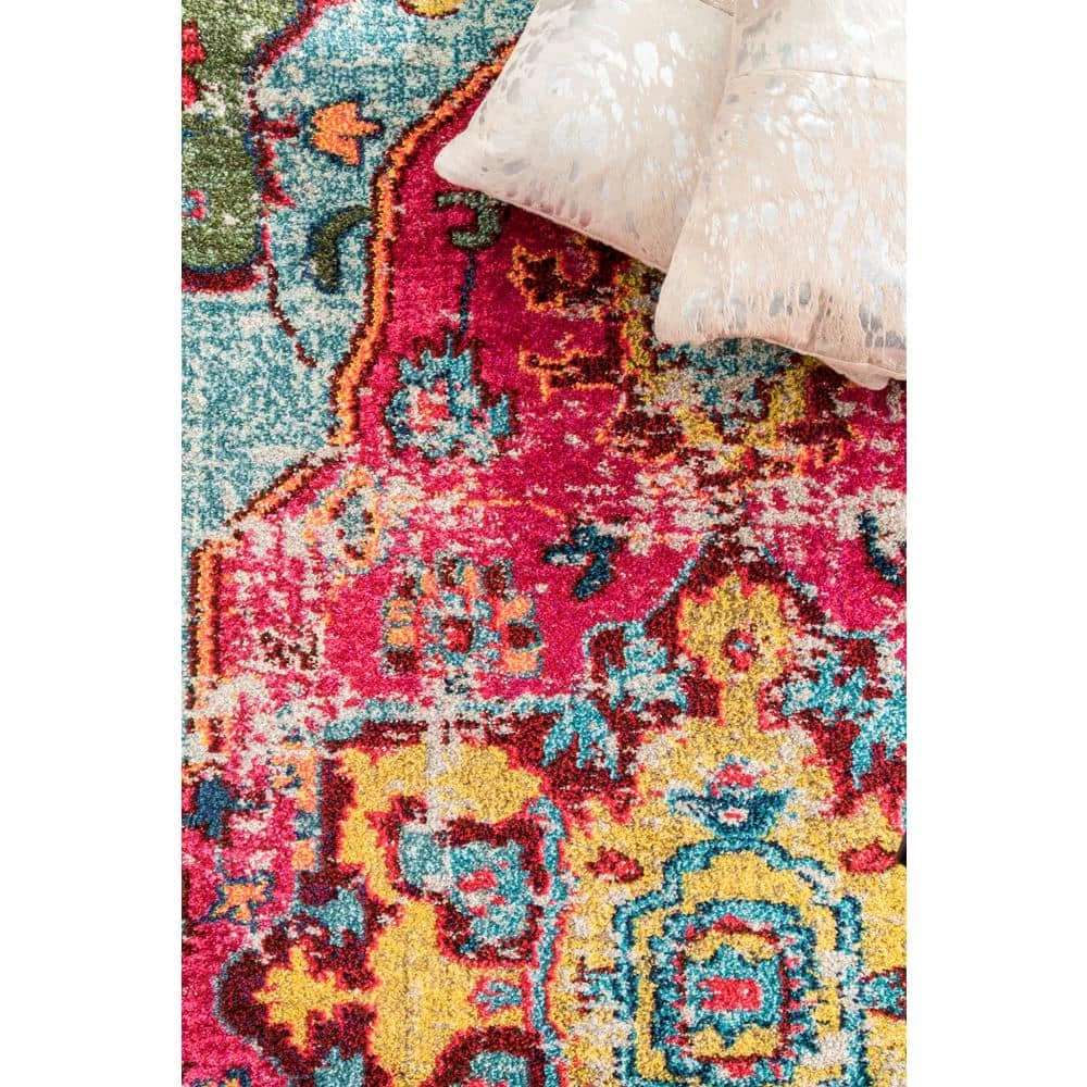 Corbett Vintage Boho Multi 5 ft. x 8 ft. Area Rug by nuLOOM 12 Corbett Vintage Boho Multi 5 ft. x 8 ft. Area Rug by nuLOOM - Image 12