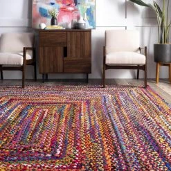 Tammara Colorful Braided Multi 5 ft. x 8 ft. Area Rug by nuLOOM -nuLOOM Sales Store multi nuloom area rugs mgnm04a 508 c3 1000
