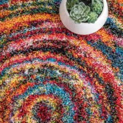 Ardelle Swirl Shag Multi 8 ft. x 10 ft. Area Rug by nuLOOM 9 Ardelle Swirl Shag Multi 8 ft. x 10 ft. Area Rug by nuLOOM -nuLOOM Sales Store multi nuloom area rugs ozxl03a 8010 40 1000