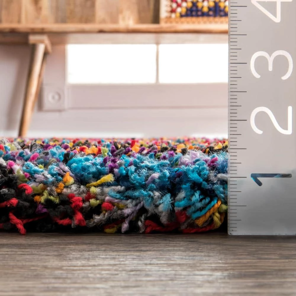 Ardelle Swirl Shag Multi 8 ft. x 10 ft. Area Rug by nuLOOM 6 Ardelle Swirl Shag Multi 8 ft. x 10 ft. Area Rug by nuLOOM - Image 6