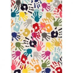 nuLOOM Sales Store 21 Pinkie Handprint Playmat Multi 8 ft. x 10 ft. Area Rug by nuLOOM