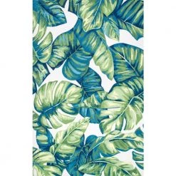 Contemporary Floral Lisa Multi 9 ft. x 12 ft. Indoor/Outdoor Area Rug by nuLOOM