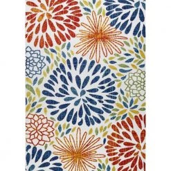 Irina Modern Bohemian Floret Multi 8 ft. x 10 ft. Indoor/Outdoor Area Rug by nuLOOM