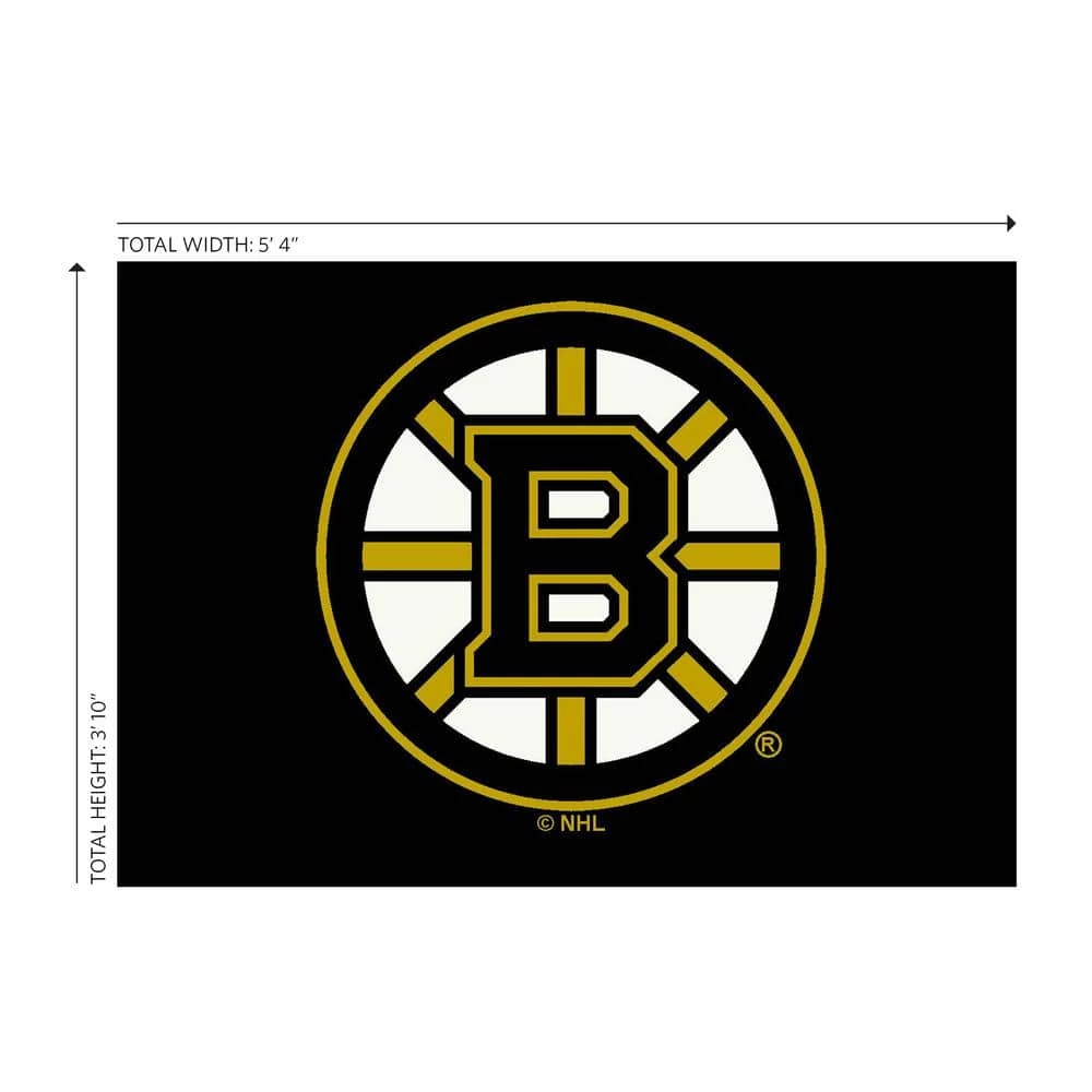 Boston Bruins 6 ft. by 8 ft Spriit Area Rug by MILLIKEN 1 Boston Bruins 6 ft. by 8 ft Spriit Area Rug by MILLIKEN