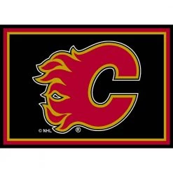Calgary Flames 6 ft. by 8 ft. Spriit Area Rug by MILLIKEN