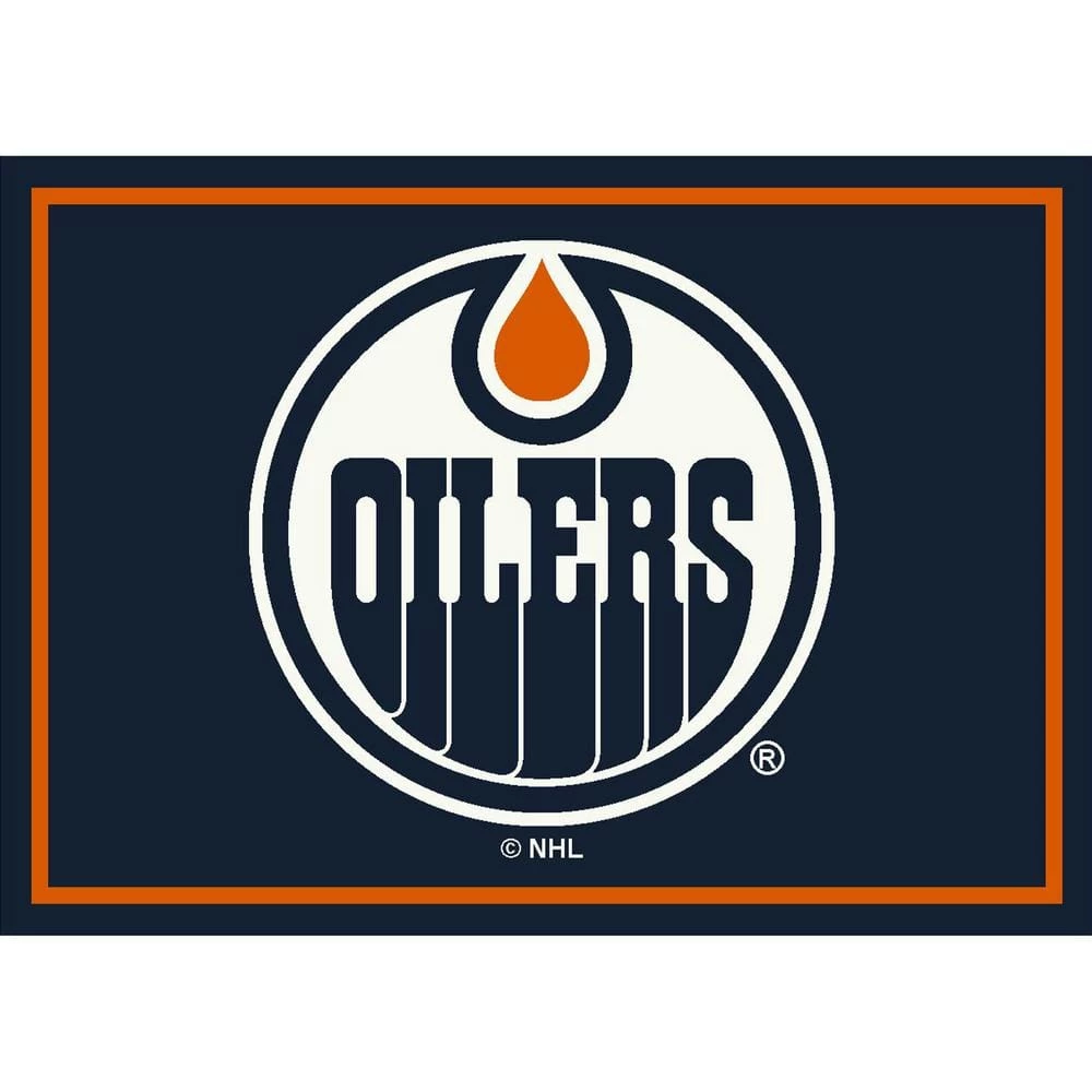 Edmonton Oilers 6 ft. by 8 ft. Spriit Area Rug by MILLIKEN 1 Edmonton Oilers 6 ft. by 8 ft. Spriit Area Rug by MILLIKEN