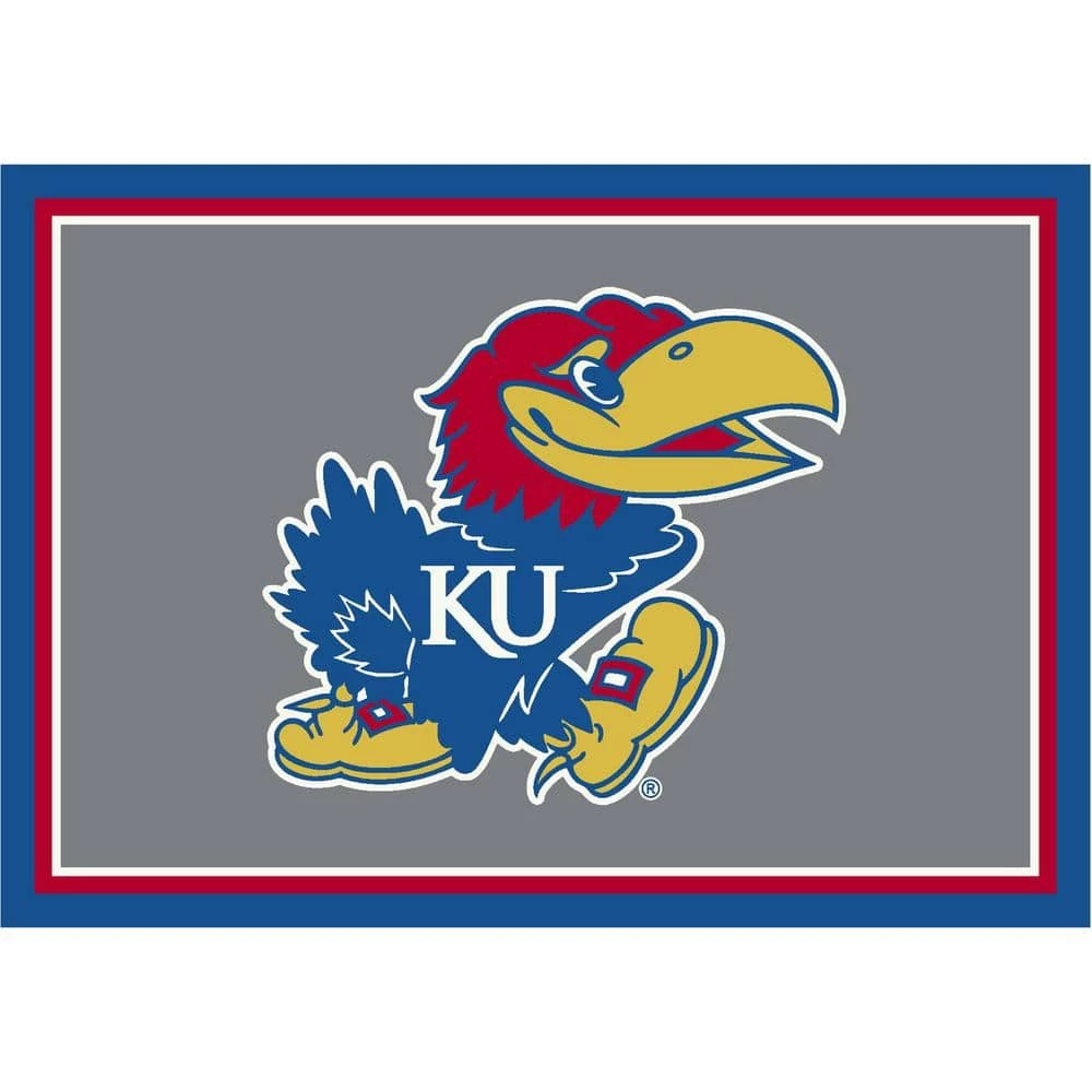 University of Kansas 4 ft. by 6 ft. Spirit Area Rug by MILLIKEN 1 University of Kansas 4 ft. by 6 ft. Spirit Area Rug by MILLIKEN