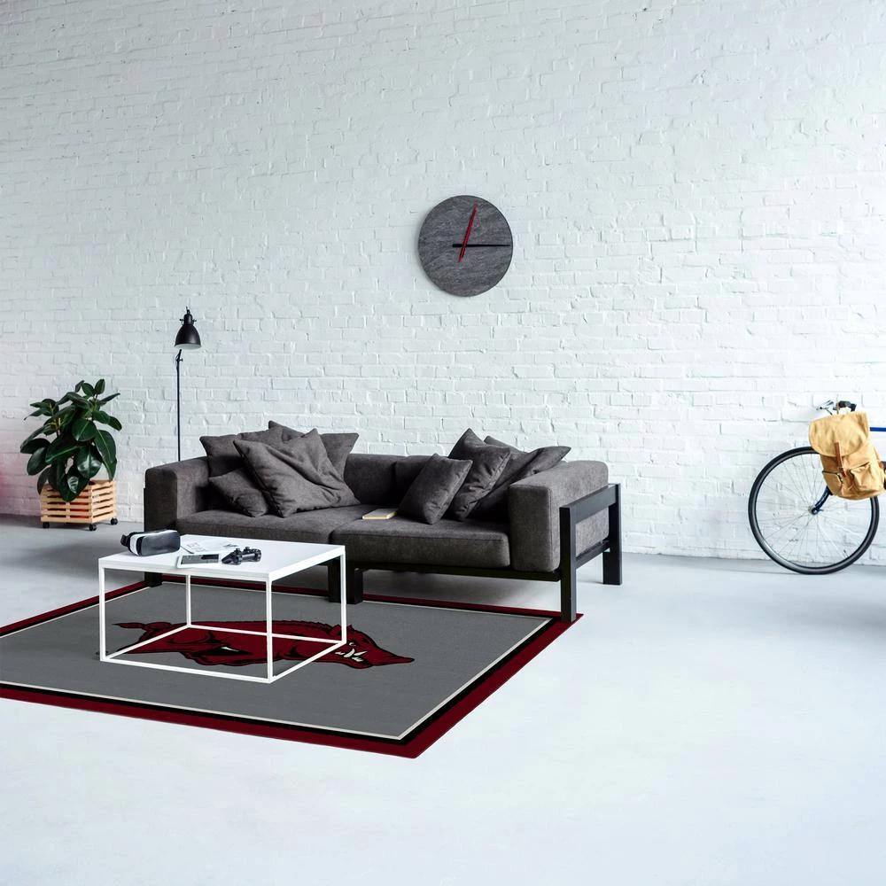 University of Arkansas 4 ft. by 6 ft. Spirit Area Rug by MILLIKEN 2 University of Arkansas 4 ft. by 6 ft. Spirit Area Rug by MILLIKEN - Image 2
