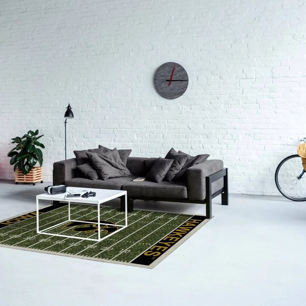 University of Iowa 4 ft. by 6 ft. Homefield Area Rug by MILLIKEN 2 University of Iowa 4 ft. by 6 ft. Homefield Area Rug by MILLIKEN - Image 2