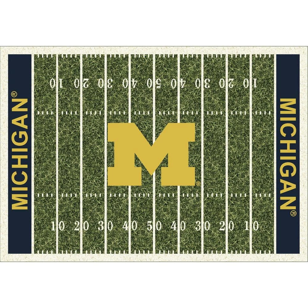 University Of Michigan 6 ft. x 8 ft. Homefield Area Rug by MILLIKEN 1 University Of Michigan 6 ft. x 8 ft. Homefield Area Rug by MILLIKEN