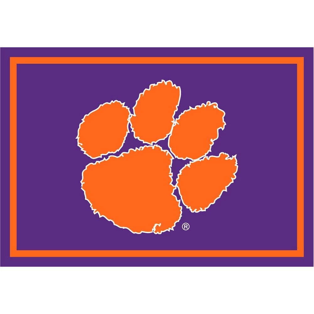 Clemson University 6 ft. x 8 ft. Spirit Area Rug by MILLIKEN 1 Clemson University 6 ft. x 8 ft. Spirit Area Rug by MILLIKEN