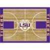 LSU 6 ft by 8 ft Courtside Area Rug by MILLIKEN