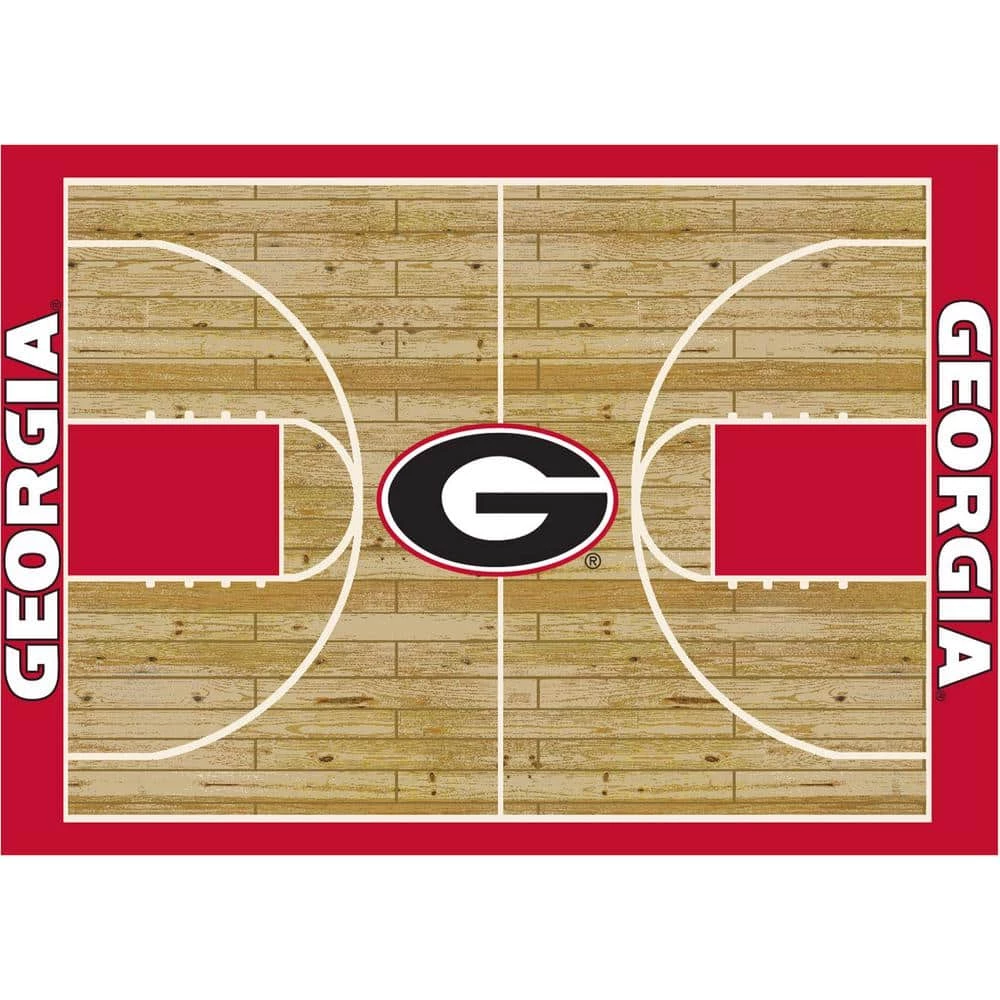 University of Georgia 6 ft by 8 ft Courtside Area Rug by MILLIKEN 1 University of Georgia 6 ft by 8 ft Courtside Area Rug by MILLIKEN