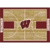 University of Wisconsin 6 ft by 8 ft Courtside Area Rug by MILLIKEN