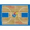 University of Kansas 6 ft by 8 ft Courtside Area Rug by MILLIKEN