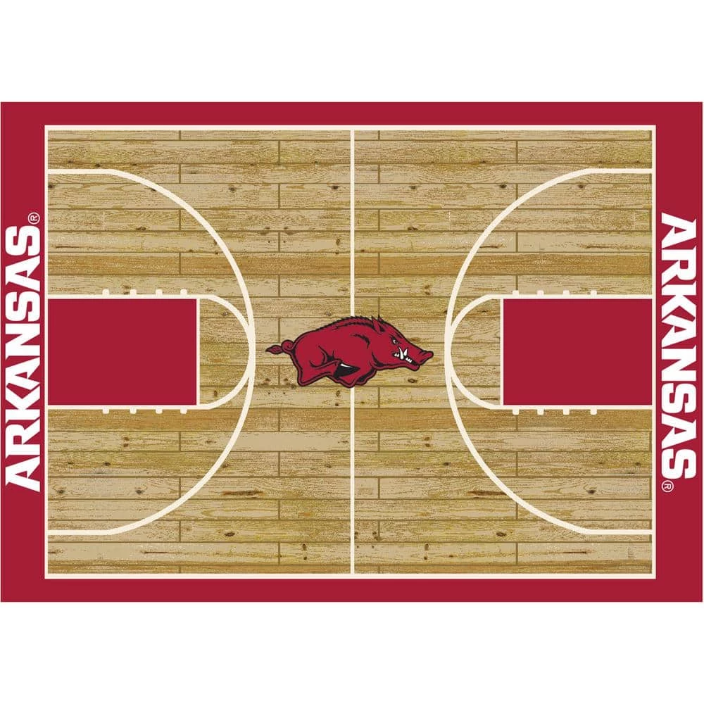 University of Arkansas 6 ft by 8 ft Courtside Area Rug by MILLIKEN 1 University of Arkansas 6 ft by 8 ft Courtside Area Rug by MILLIKEN