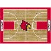 University of Louisville 6 ft by 8 ft Courtside Area Rug by MILLIKEN