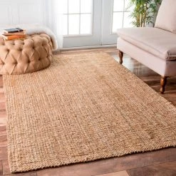Ashli Solid Jute Natural 10 ft. x 14 ft. Area Rug by nuLOOM 12 Ashli Solid Jute Natural 10 ft. x 14 ft. Area Rug by nuLOOM -nuLOOM Sales Store natural nuloom area rugs clwa01a 960136 40 1000