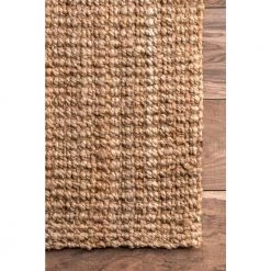 Ashli Solid Jute Natural 10 ft. x 14 ft. Area Rug by nuLOOM 18 Ashli Solid Jute Natural 10 ft. x 14 ft. Area Rug by nuLOOM -nuLOOM Sales Store natural nuloom area rugs clwa01a 960136 4f 1000