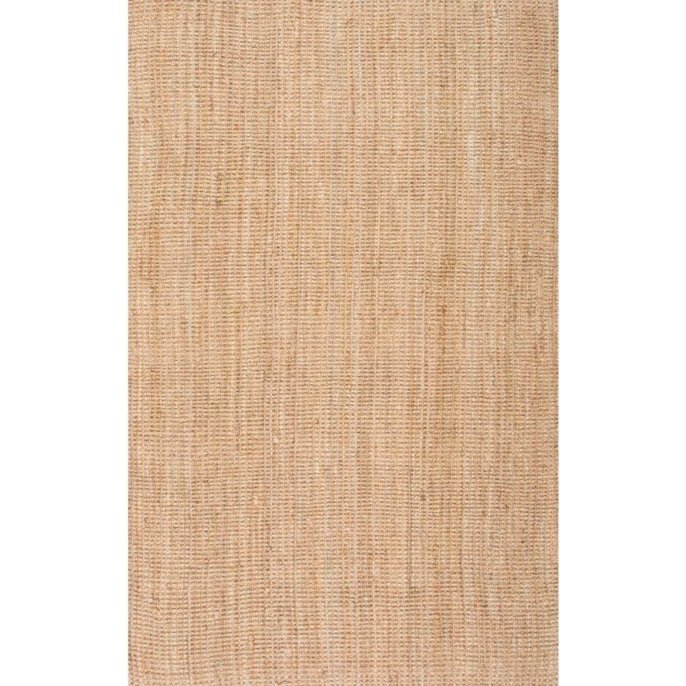 Ashli Solid Jute Natural 10 ft. x 14 ft. Area Rug by nuLOOM 1 Ashli Solid Jute Natural 10 ft. x 14 ft. Area Rug by nuLOOM