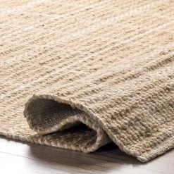 Ella Natural 8 ft. x 10 ft. Hand Woven Jute Farmhouse Checkered Flatweave Indoor Area Rug by nuLOOM -nuLOOM Sales Store natural nuloom area rugs hcbn01a 8010 1f 1000