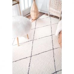 Armitra Moroccan Transitional Shag Natural 8 ft. x 10 ft. Area Rug by nuLOOM -nuLOOM Sales Store natural nuloom area rugs hjmrc1a 8010 1d 1000